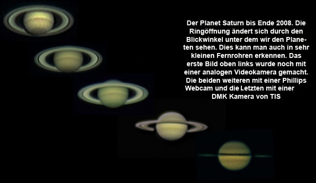Amateur - Frank Wierny Der Saturn aus unterschiedlichen Blickwinkeln